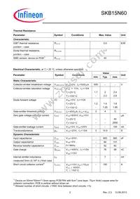 SKB15N60 E8151 Datasheet Page 2