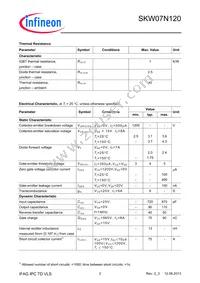 SKW07N120FKSA1 Datasheet Page 2