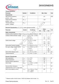 SKW30N60HSFKSA1 Datasheet Page 2