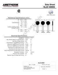 SL22 40005-B Datasheet Cover