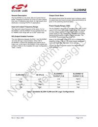 SL2304NZZI-1ZT Datasheet Page 3