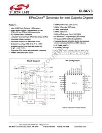 SL28773ELIT Datasheet Cover