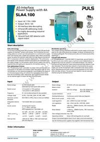 SLA4.100 Datasheet Cover