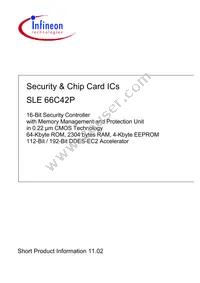 SLE 66C42P M5.1 Datasheet Cover