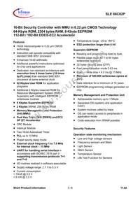 SLE 66C82P M5.1 Datasheet Page 3