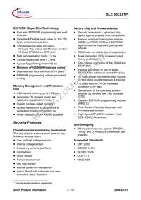 SLE 66CL81P NB Datasheet Page 4