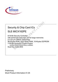 SLE 66CX162PE MFC5.8 Datasheet Cover
