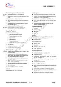 SLE 66CX680PE MFC5.8 Datasheet Page 4