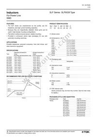 SLF6028T-101MR42 Datasheet Cover