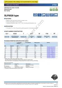 SLF6028T-680MR50-PF Datasheet Cover