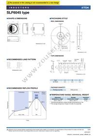 SLF6045T-6R8N2R0-3PF Datasheet Page 3