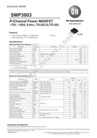 SMP3003-DL-1E Datasheet Cover