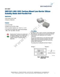 SMS7621-092 Datasheet Cover