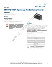 SMV1145-079LF Datasheet Cover