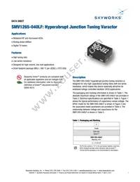 SMV1265-040LF Datasheet Cover