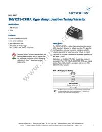SMV1275-079LF Datasheet Cover