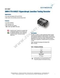 SMV1770-040LF Datasheet Cover