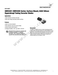 SMV2203-040LF Datasheet Cover
