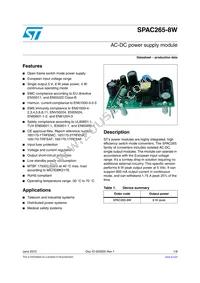 SPAC265-8W Datasheet Cover