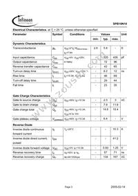 SPB10N10 G Datasheet Page 3