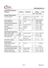 SPB160N04S2L03DTMA1 Datasheet Page 3