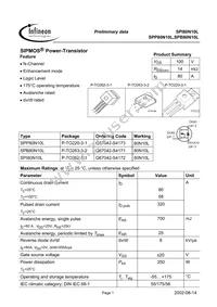 SPB80N10L G Datasheet Cover