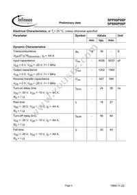 SPB80P06P Datasheet Page 3