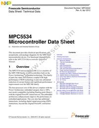 SPC5534MVZ80 Datasheet Cover
