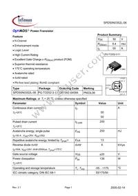SPD50N03S2L-06 Datasheet Cover