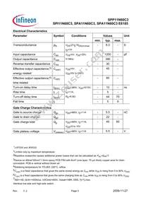 SPI11N60C3HKSA1 Datasheet Page 3