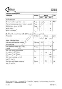 SPI35N10 Datasheet Page 2