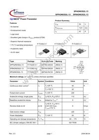 SPI42N03S2L-13 Datasheet Cover