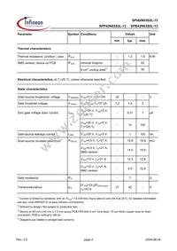 SPI42N03S2L-13 Datasheet Page 2