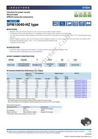 SPM10040T-150M-HZ Datasheet Cover