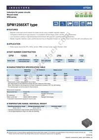 SPM12565XT-2R8M150 Datasheet Cover