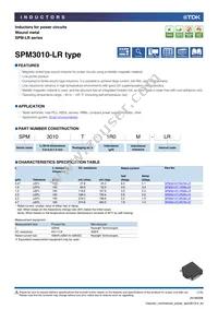 SPM3010T-R47M-LR Datasheet Cover