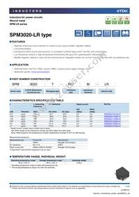 SPM3020T-1R5M-LR Datasheet Cover