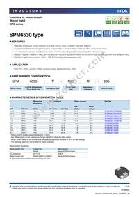 SPM6530T-R25M230 Datasheet Cover