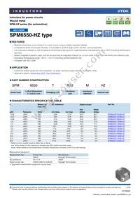 SPM6550T-150M-HZ Datasheet Cover