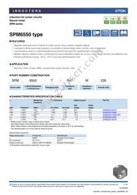 SPM6550T-2R2M Datasheet Cover