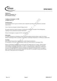 SPN01N60C3 Datasheet Page 9