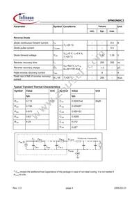 SPN02N60C3 E6433 Datasheet Page 4