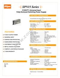 SPN15-24S Datasheet Cover