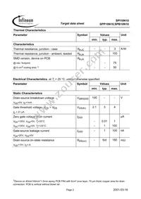 SPP10N10 Datasheet Page 2