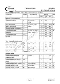 SPP47N10L Datasheet Page 3