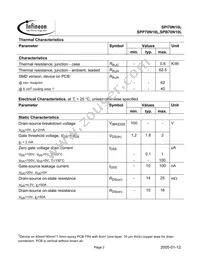 SPP70N10L Datasheet Page 2