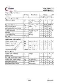 SPP77N06S2-12 Datasheet Page 3