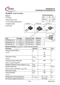 SPP80N04S2-H4 Datasheet Cover