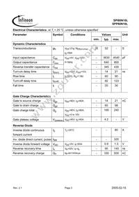 SPP80N10L Datasheet Page 3