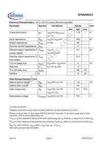 SPS02N60C3BKMA1 Datasheet Page 3